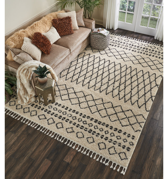 Mistana™ Calion Geometric Area Rug in Cream/Ivory & Reviews Wayfair